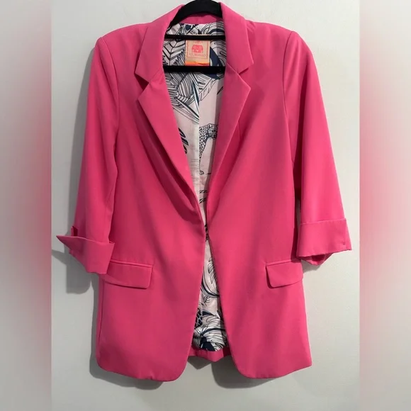 Vilagallo Pink Blazer Womens Size 38 - Picture 1 of 3